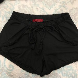 Hot Kiss Black Pom-Pom Shorts